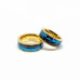 Anel de Tungstênio Giratório Azul E Preto 8mm (FJ07-8)
