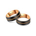 Anel de Tungstênio Preto com Listra Trançada Rose 6mm (FJ05-6)