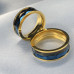 Anel de Tungstênio Giratório Azul E Preto 8mm (FJ07-8)