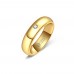 Anel de Tungstênio Dourado Tradicional Boleado 6mm (FJ01-6)