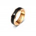 Anel de Tungstênio Preto com Borda Rose 6mm (FJ19-6) Anel de Tungstênio Preto com Borda Rose 6mm (FJ19-6)
