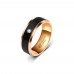 Anel de Tungstênio Preto com Borda Rose 8mm (FJ19-8) Anel de Tungstênio Preto com Borda Rose 8mm (FJ19-8)