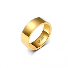 Anel De Tungstênio Dourado Reto 8mm (FJ27-8) Anel De Tungstênio Dourado Reto 8mm (FJ27-8)