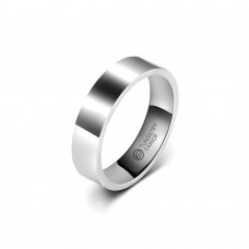 Anel de Tungstênio Prateado Reto 6mm (FJ42-6) Anel de Tungstênio Prateado Reto 6mm (FJ42-6)