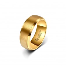 Anel de Tungstênio Dourado Escovado 8mm (FJ72-8)